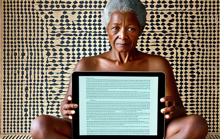 **Digital Literacy Empowerment:** A diverse adult learner, possibly a senior or someone from a vulnerable background, sits confidently in front of a modern computer or tablet screen. The screen emits a soft, empowering glow that illuminates their face, symbolizing newfound understanding and dignity. Around them, abstract elements of digital code and traditional book pages subtly merge, illustrating the fusion of traditional and digital literacy. The atmosphere is hopeful and inclusive, depicting a journey from apprehension to engagement with technology, signifying the breaking down of invisible barriers.