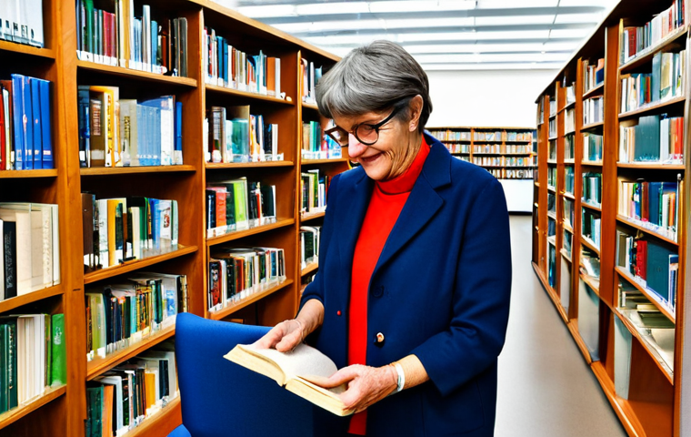 문해교육사와 직업 성장 이야기 - Continuous Learning**

"A professional woman in her late 30s, fully clothed in a stylish, modest bus...
