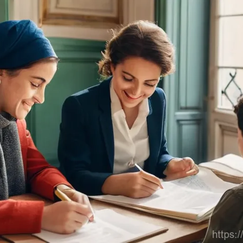 문해교육사와 실습 사례 연구 - **Prompt 1: The Embrace of Literacy in a Parisian Atelier**
    A diverse group of adult learners, r...