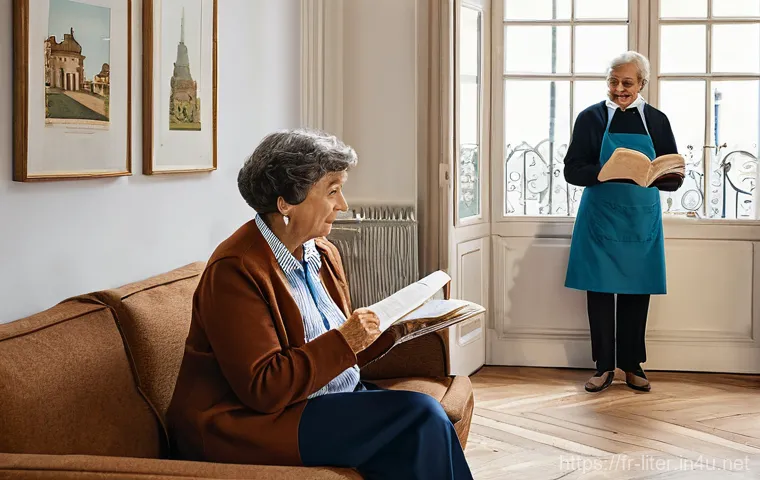문해교육사와 실습 사례 연구 - **Prompt 2: Bridging the Digital Gap in a French Library**
    Inside a modern, airy public library ...