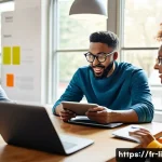 문해교육사와 자기 성장 경험 - **Prompt:** A diverse group of adults, ranging from young professionals to seniors, gathered in a br...