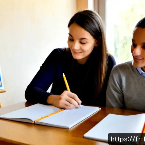 Home 17 문해교육사와 학습 성과 분석 사례 - Photorealistic adult literacy educator in a welcoming community learning center in Lyon, France, sea...